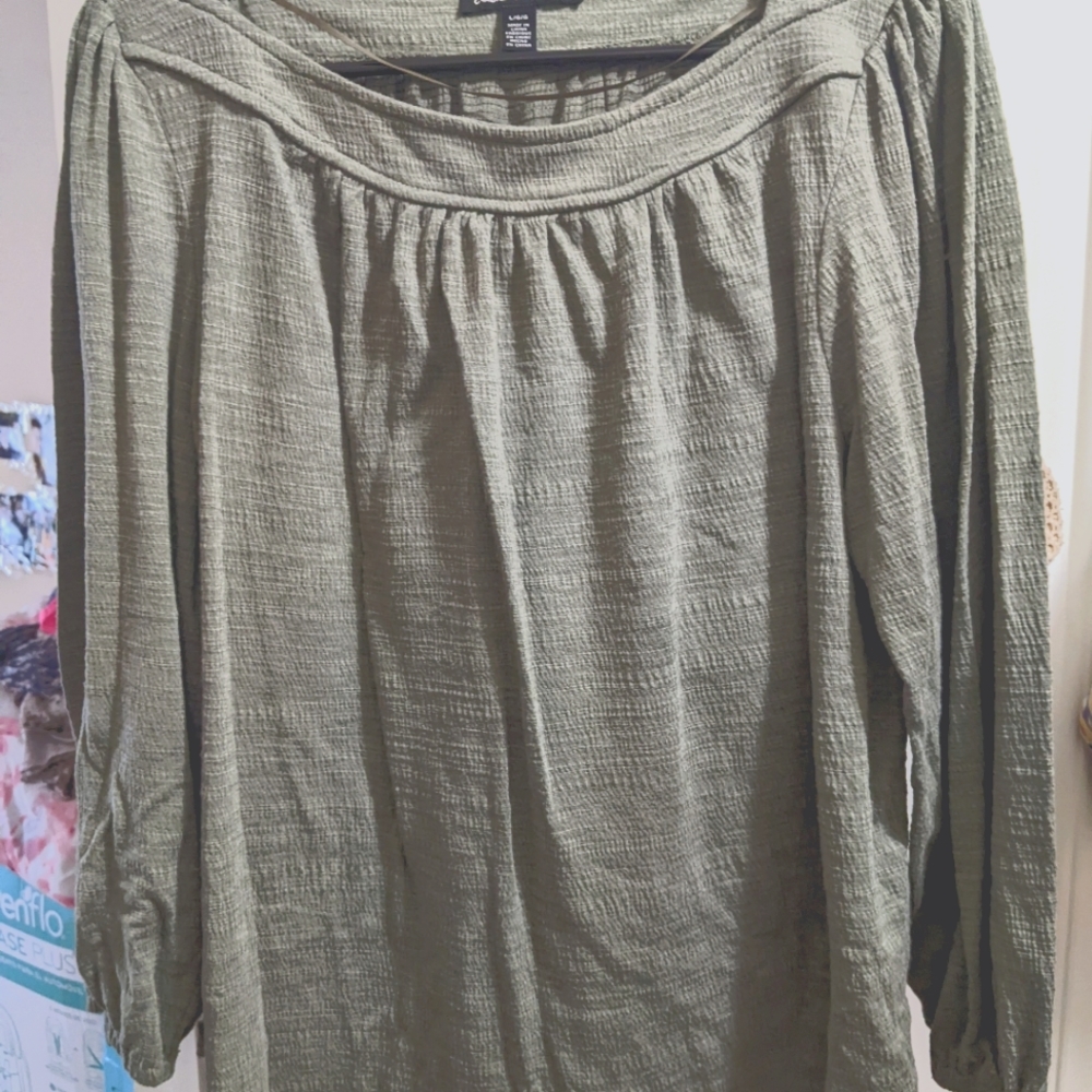 Mountain green blouse NWOT